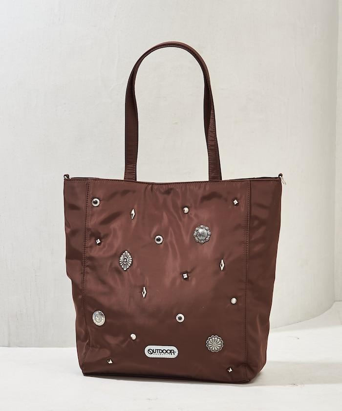 聯名 2WAY 鉚釘托特包/A4尺寸托特包/筆記本電腦收納可