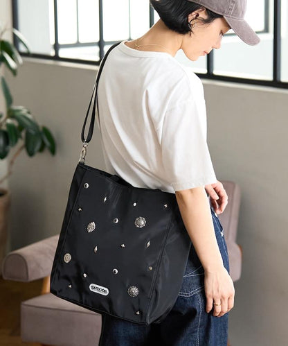 聯名 2WAY 鉚釘托特包/A4尺寸托特包/筆記本電腦收納可