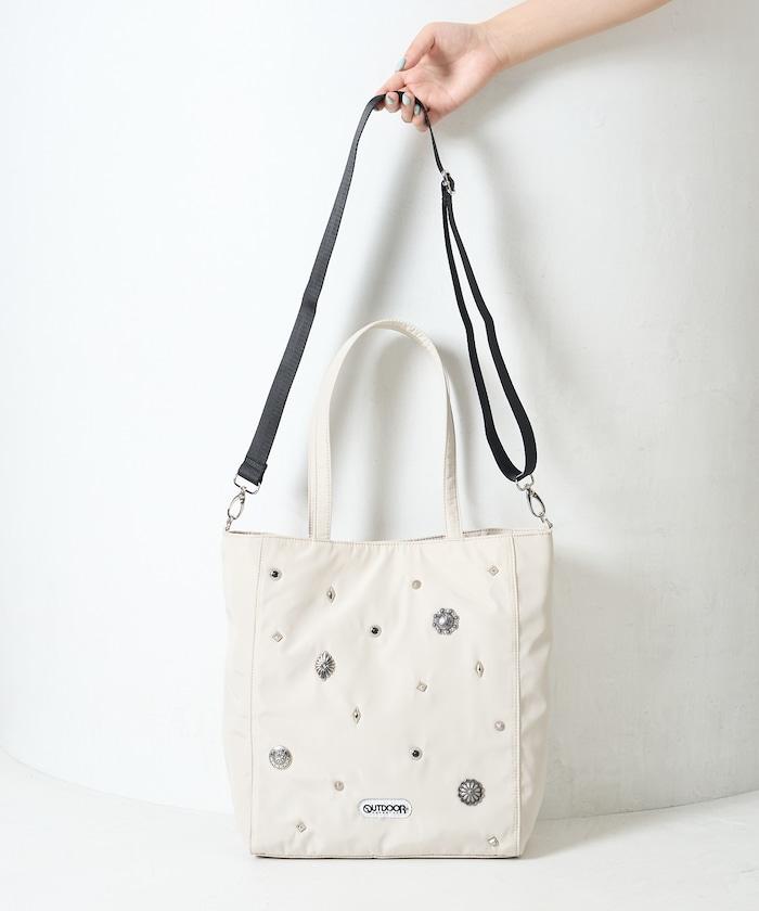 聯名 2WAY 鉚釘托特包/A4尺寸托特包/筆記本電腦收納可