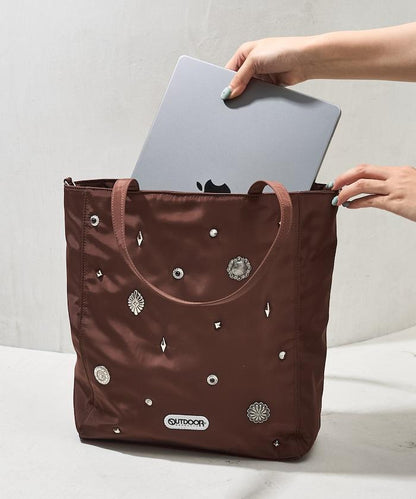 聯名 2WAY 鉚釘托特包/A4尺寸托特包/筆記本電腦收納可