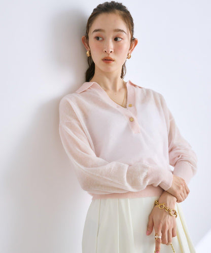莫哈爾混紗透視針織衫