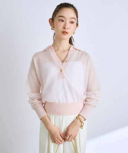 莫哈爾混紗透視針織衫
