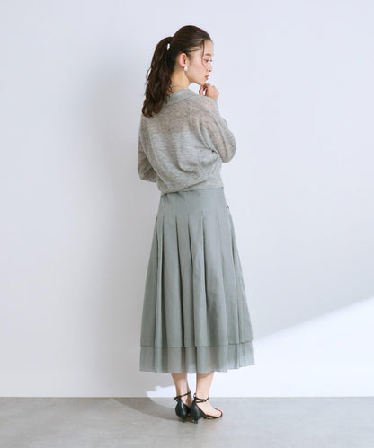 【La boutique BonBon】馬海毛混紡透視針織POLO衫