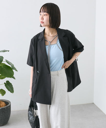 【神秘】配色領圈短袖T恤