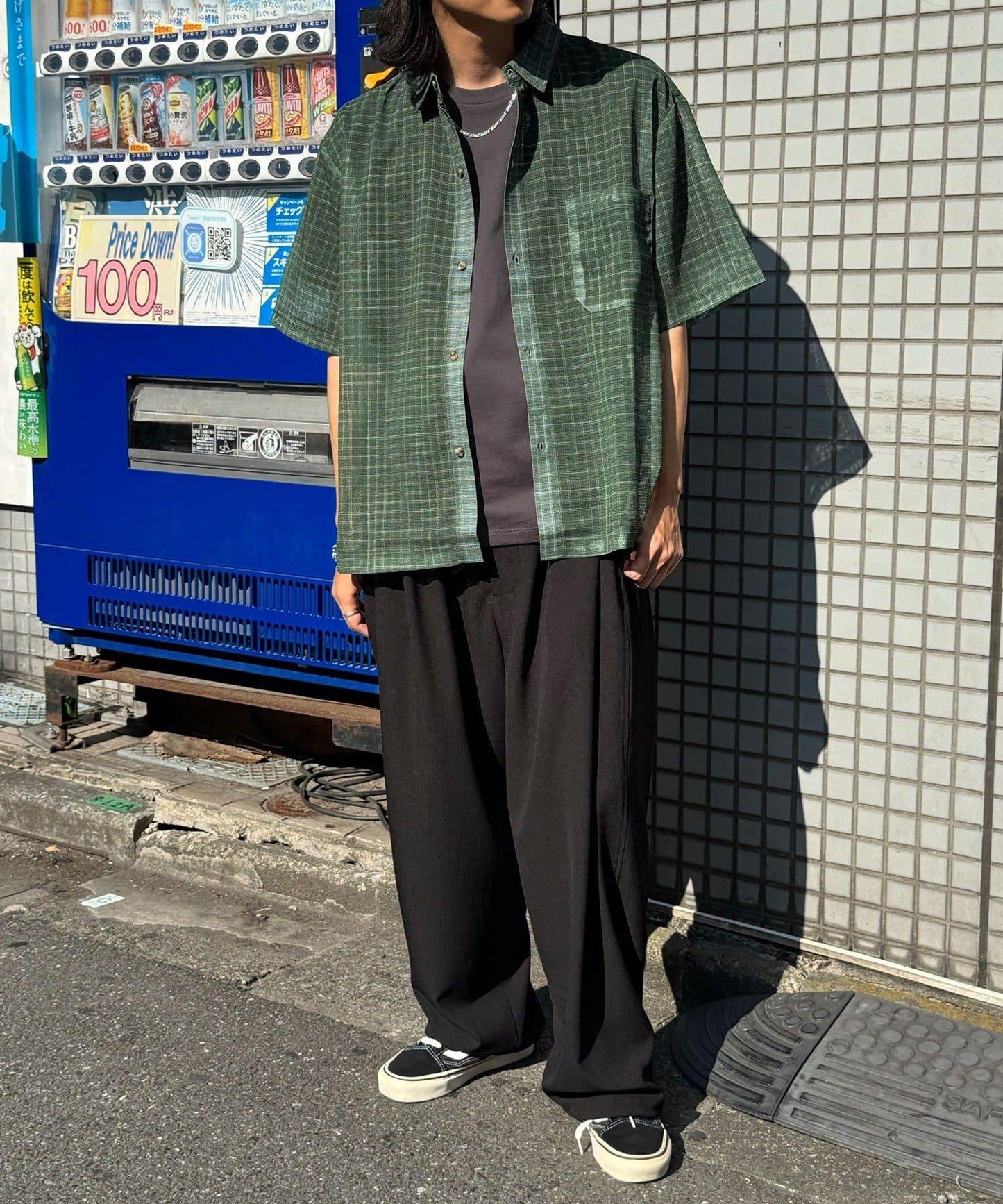 網眼拼花短袖襯衫