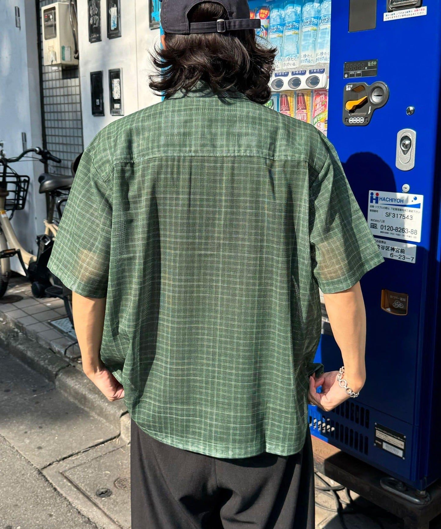 網眼拼花短袖襯衫