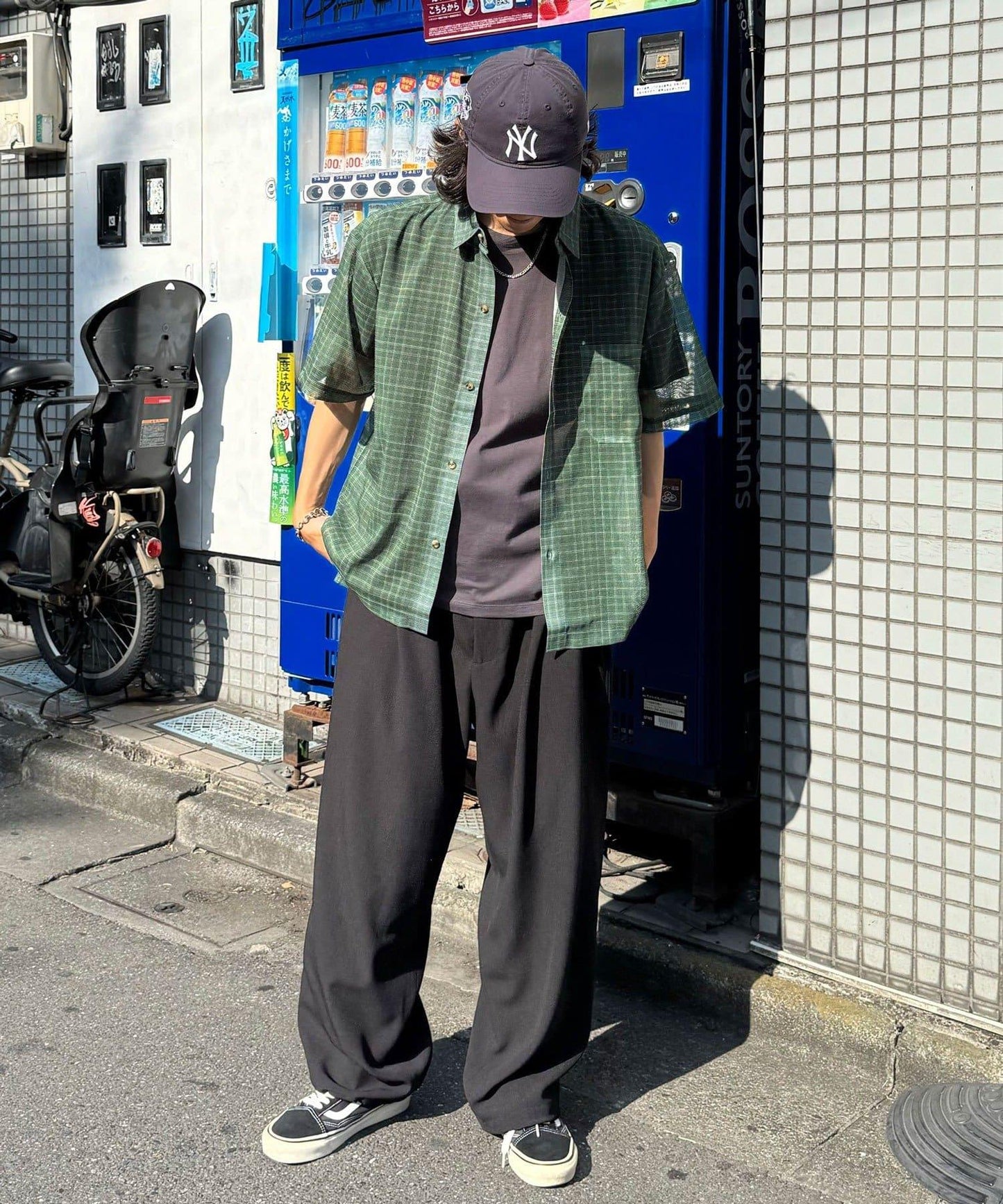 網眼拼花短袖襯衫