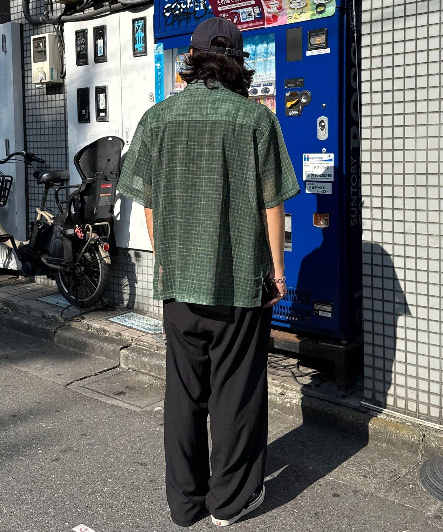 網眼拼花短袖襯衫