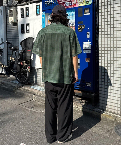 網眼拼花短袖襯衫