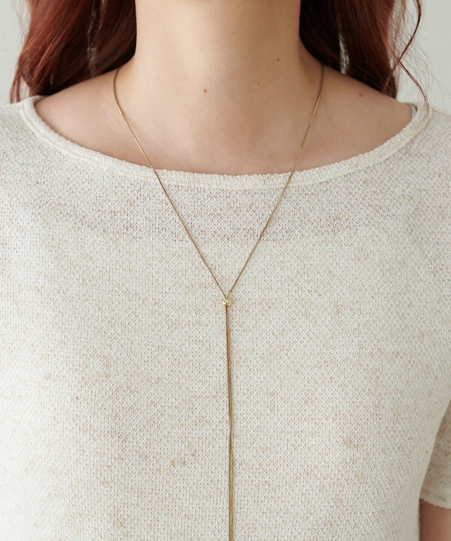 2WAY 單肩五分袖 針織上衣