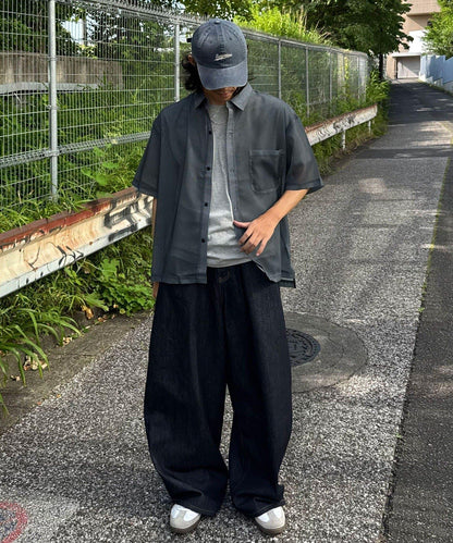 網眼拼花短袖襯衫
