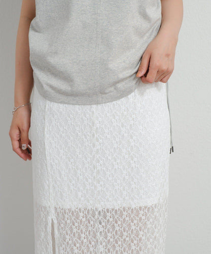 Kastane B 蕾絲開叉半身裙