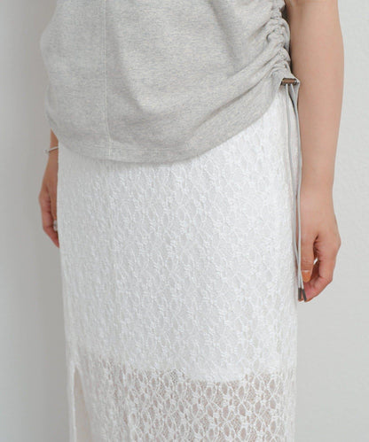 Kastane B 蕾絲開叉半身裙