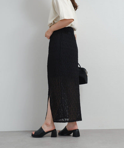 Kastane B 蕾絲開叉半身裙