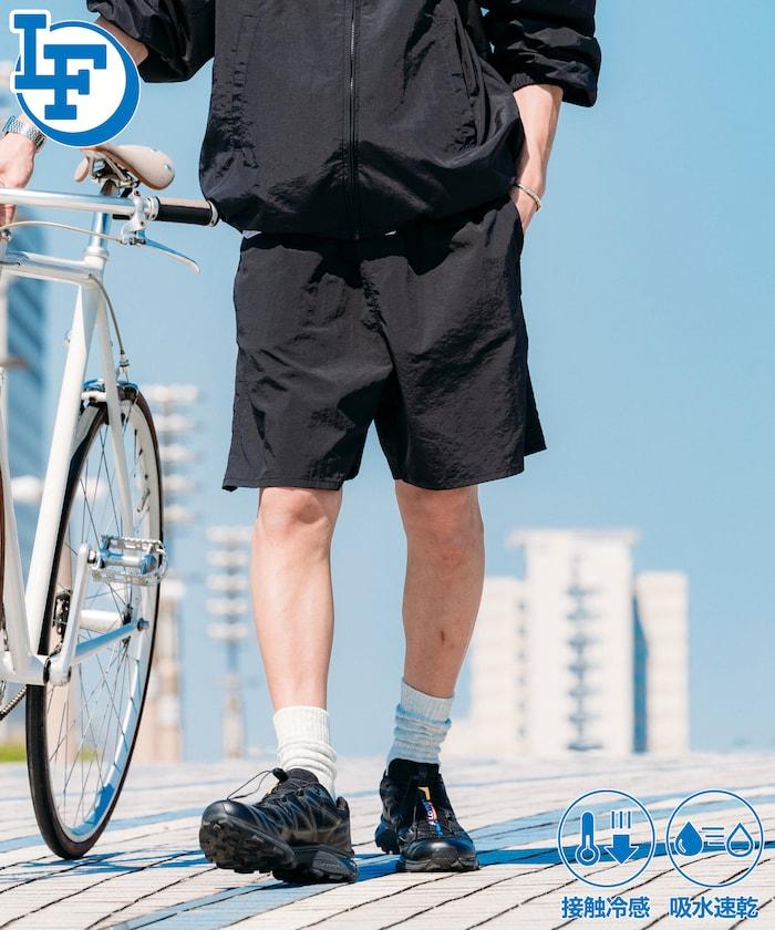 Lawson×FREAK'S STORE 可摺疊尼龍運動短褲 / 羅森FREAK