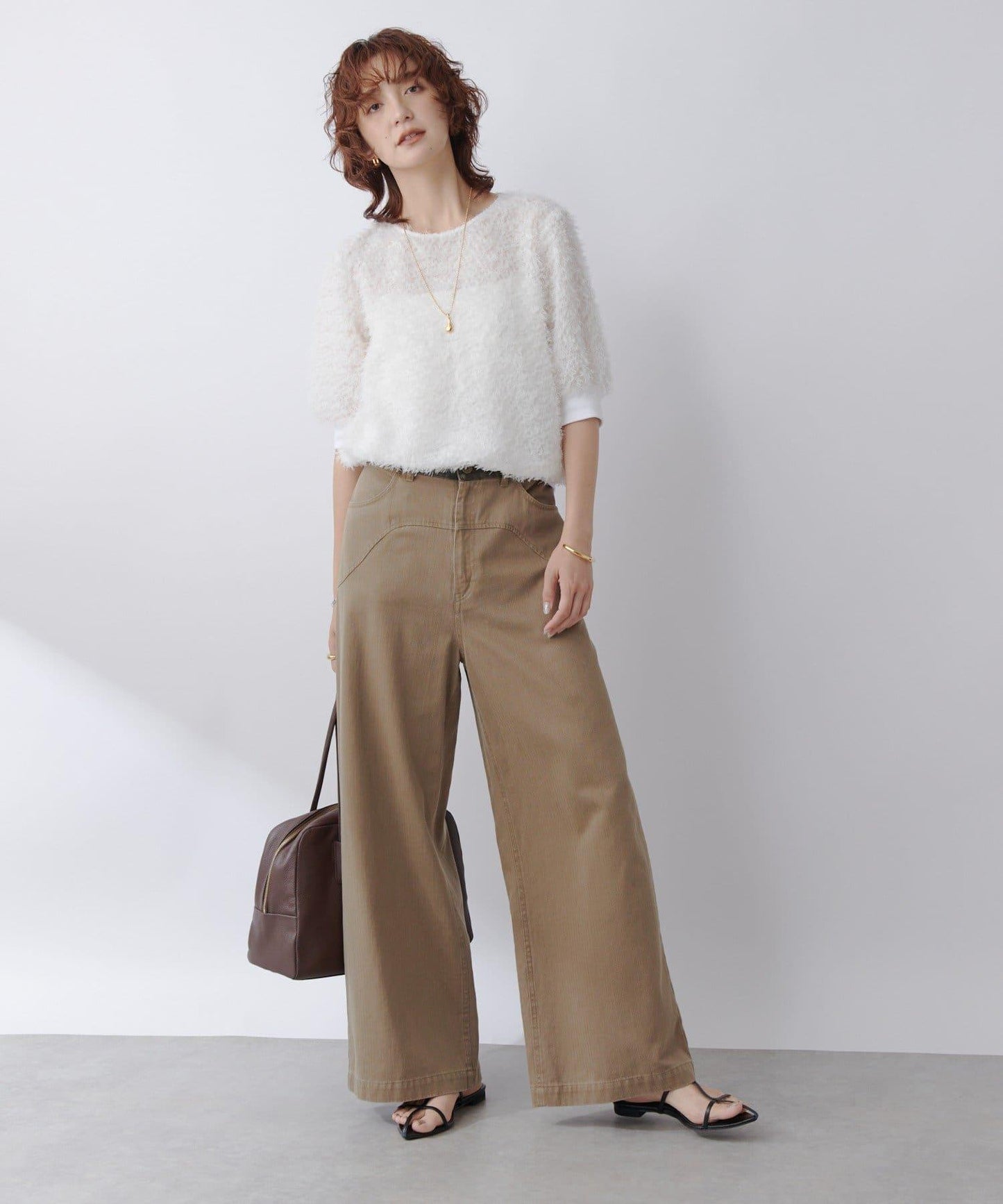 【收納力◎】長把手皮質波士頓包