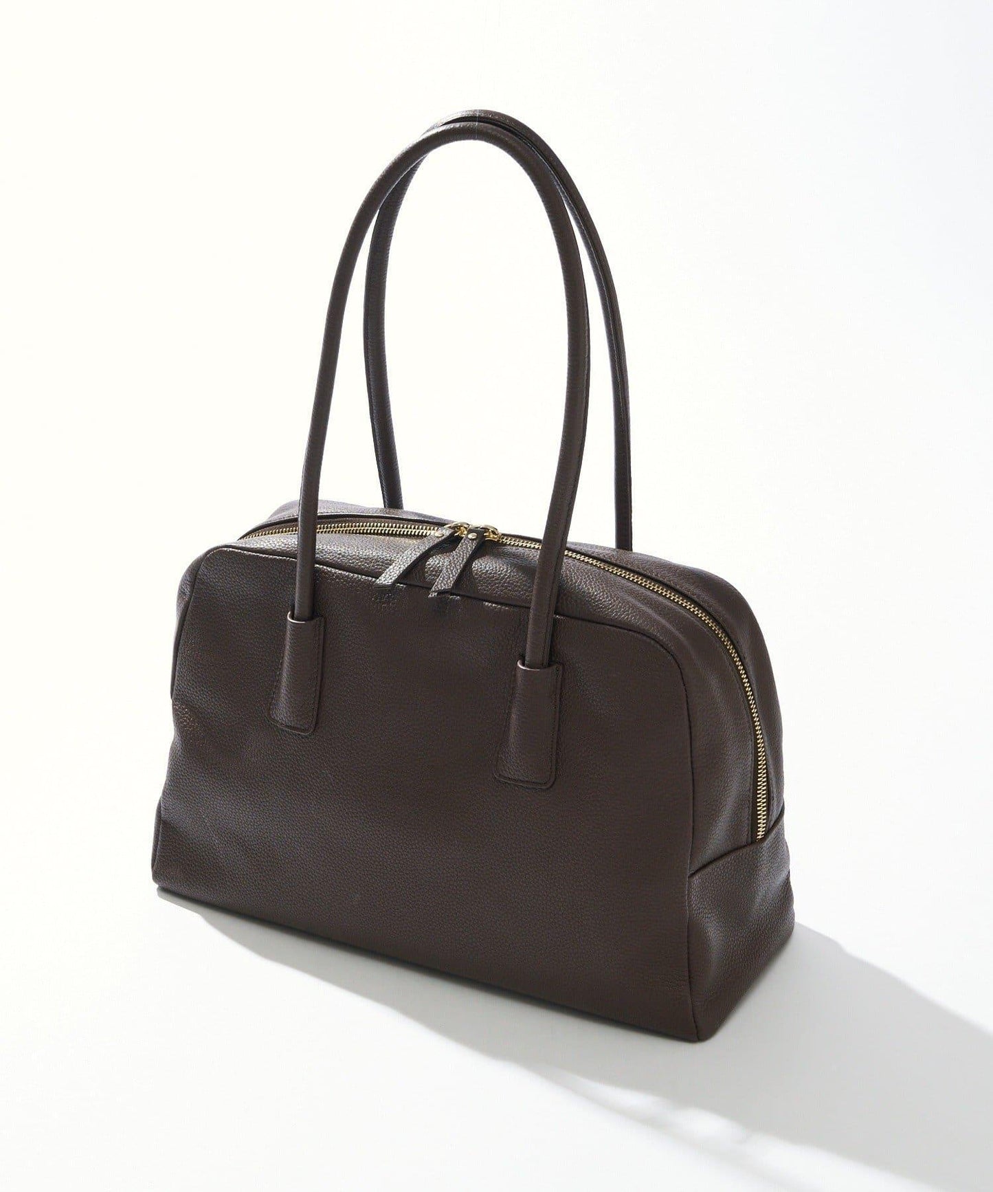 【收納力◎】長把手皮質波士頓包