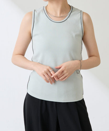 【新款】【C′NOTE/筆記】透明鑲邊背心