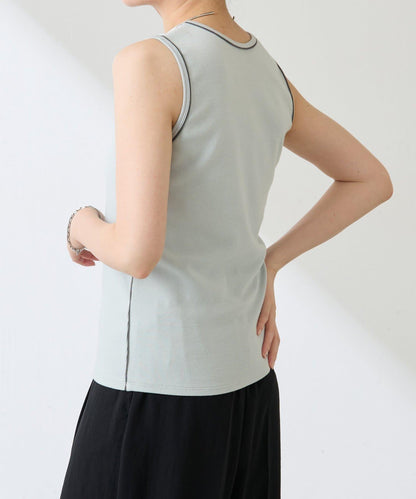 【新款】【C′NOTE/筆記】透明鑲邊背心