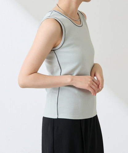 【新款】【C′NOTE/筆記】透明鑲邊背心