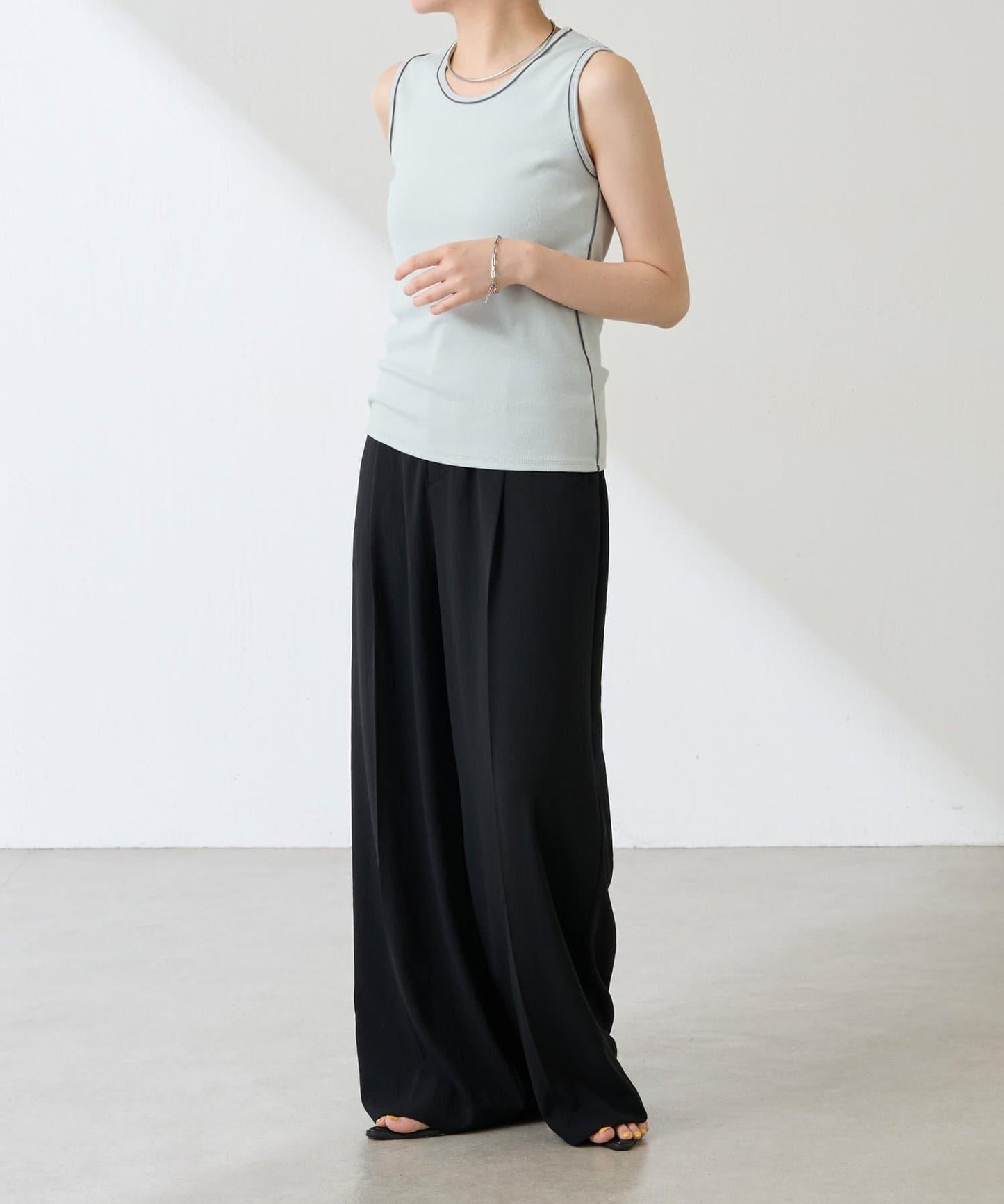 【新款】【C′NOTE/筆記】透明鑲邊背心