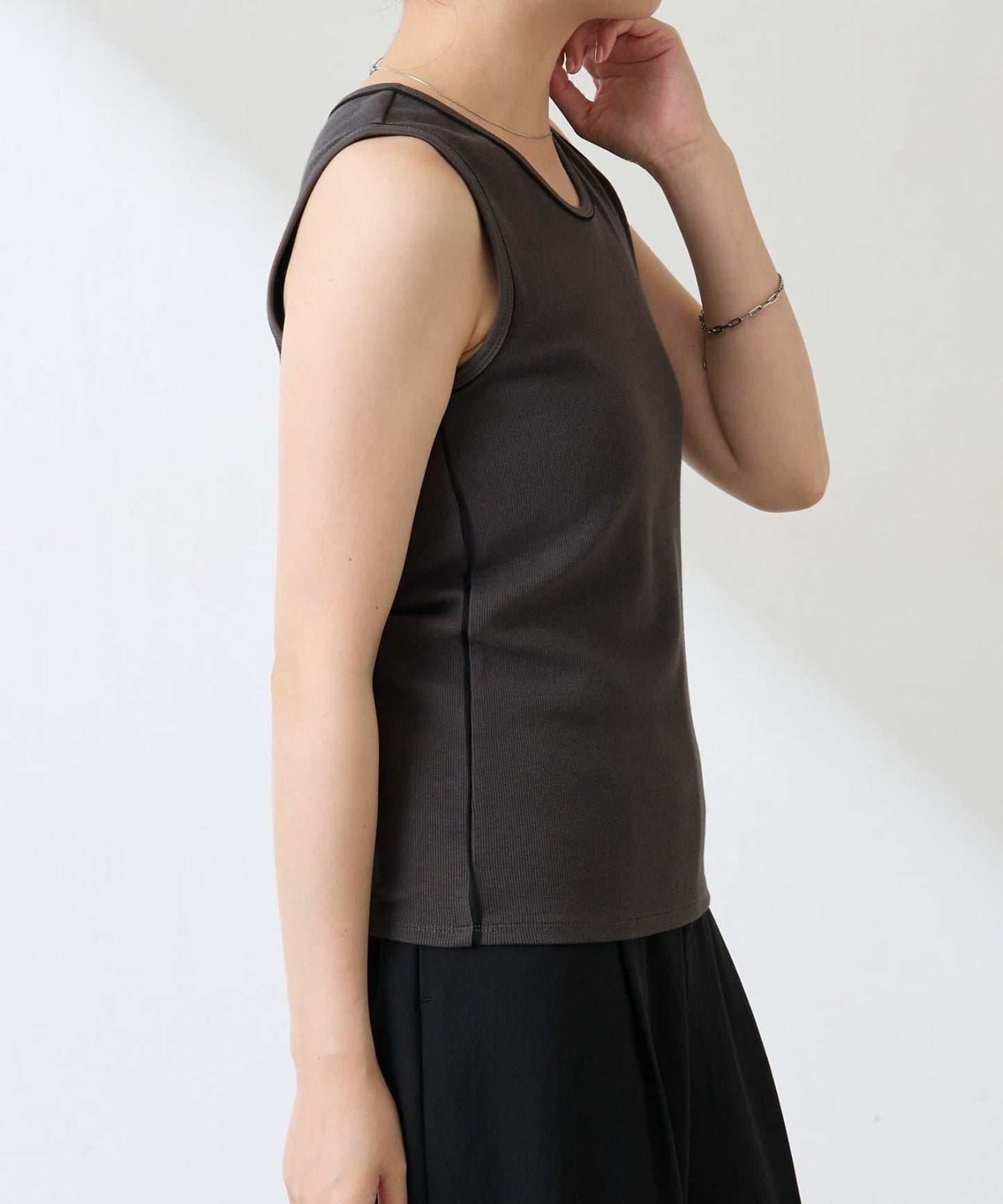 【新款】【C′NOTE/筆記】透明鑲邊背心