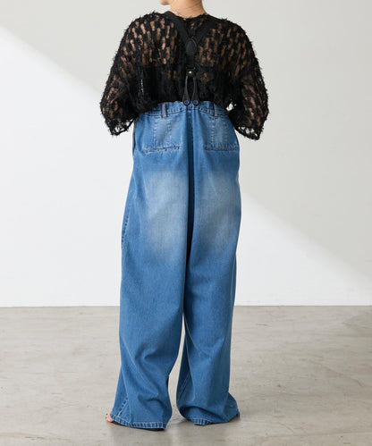 【夏季可穿著的七分袖】流蘇透視T恤