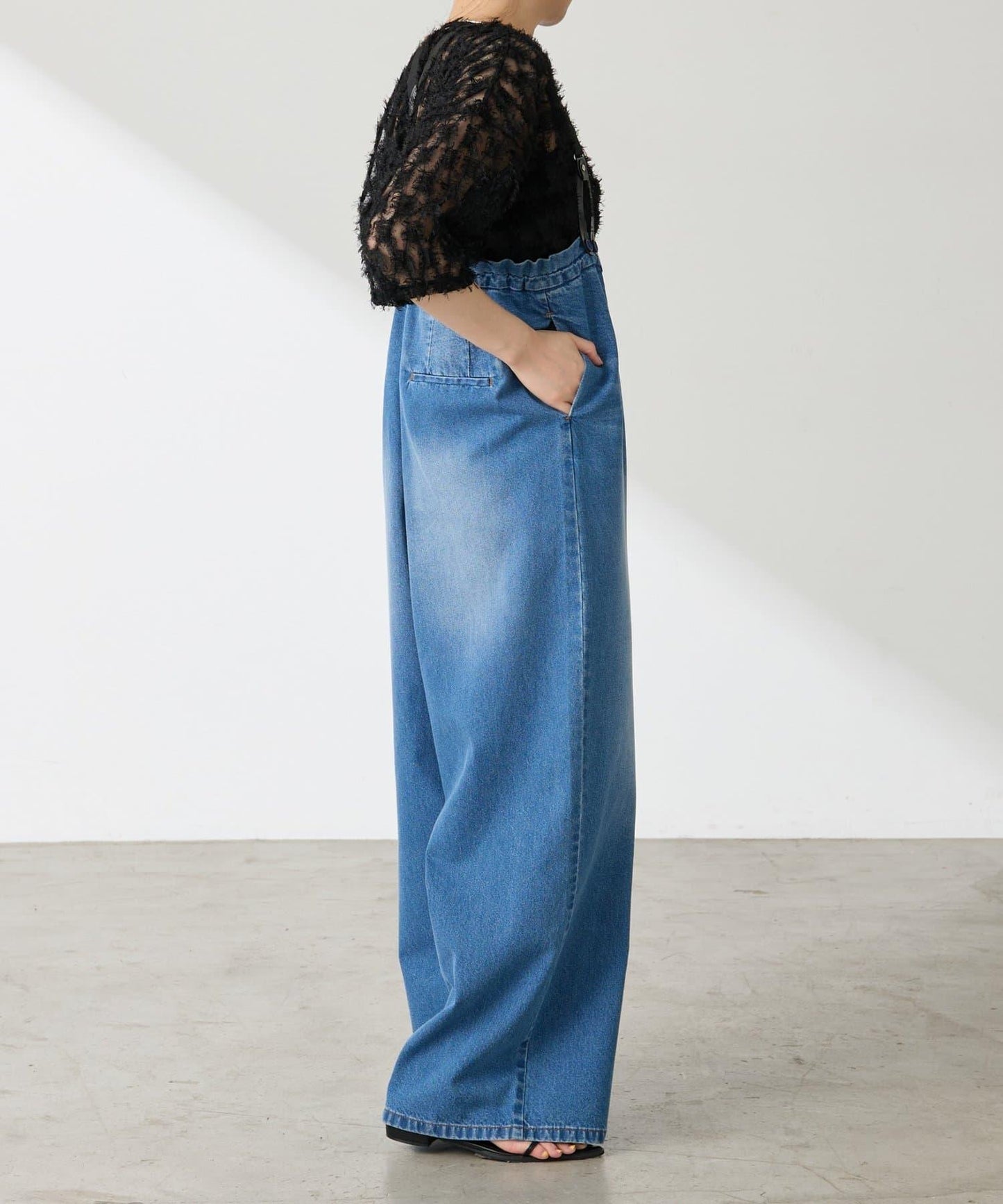 【夏季可穿著的七分袖】流蘇透視T恤