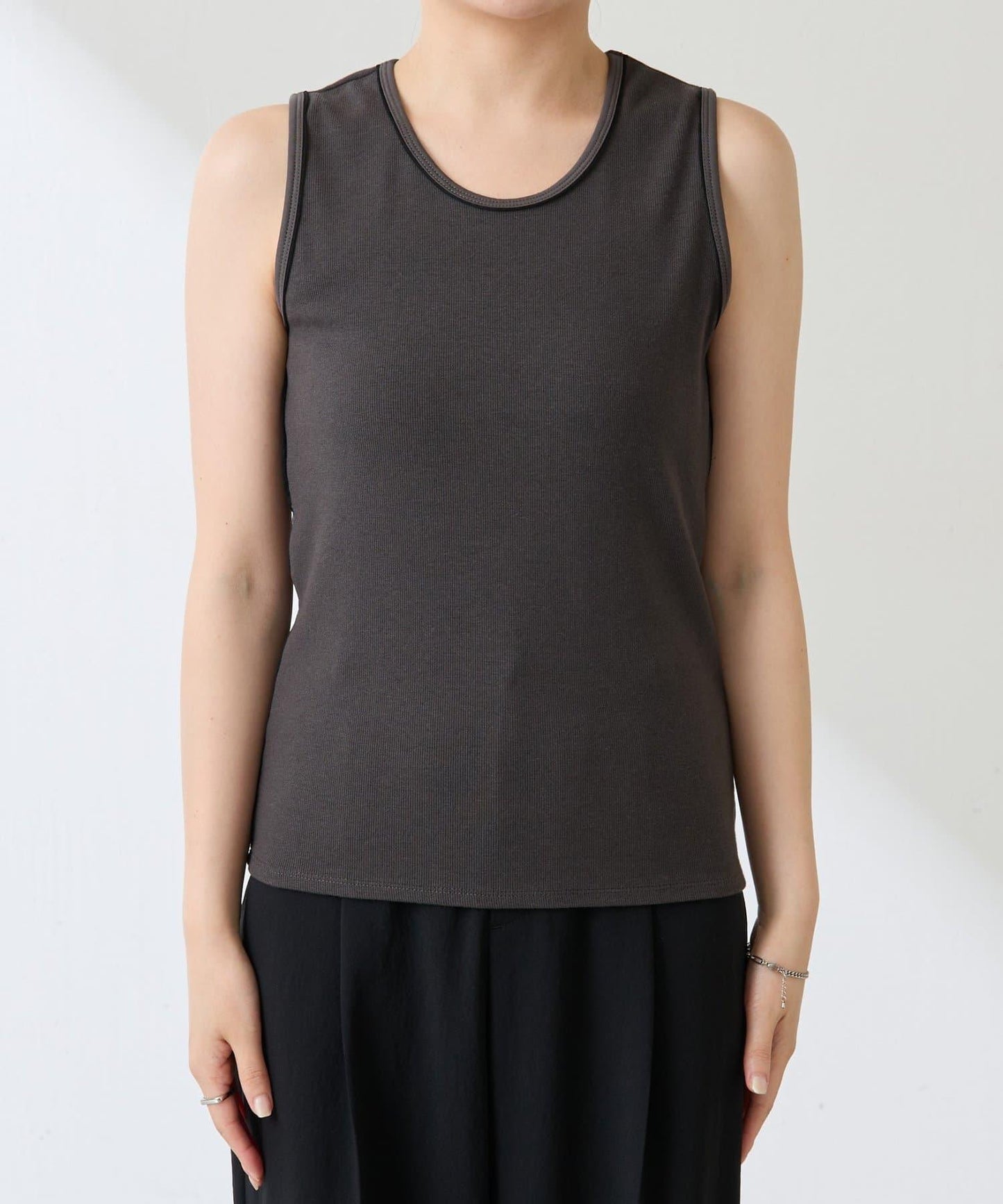 【新款】【C′NOTE/筆記】透明鑲邊背心