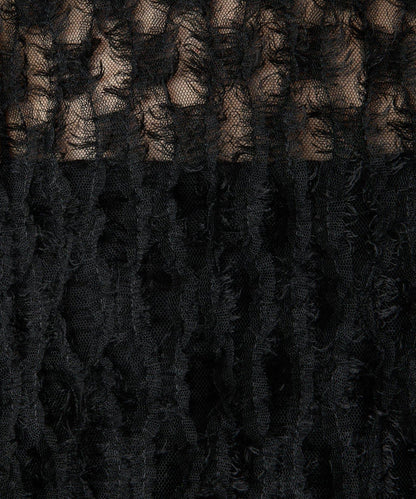 【夏季可穿著的七分袖】流蘇透視T恤