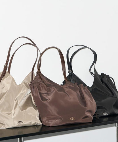 聯名 側邊收褶 托特包