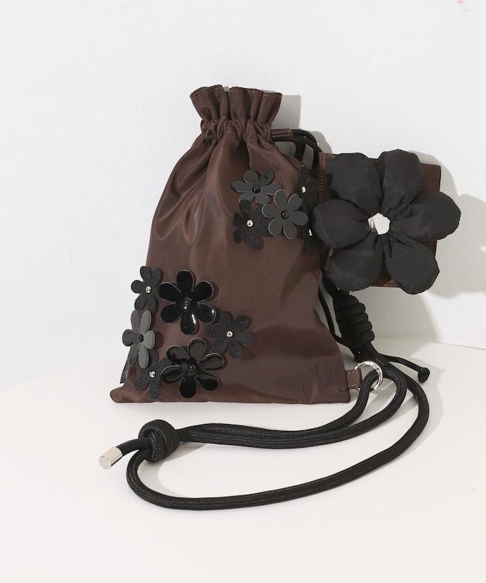 聯名 FLOWERS 金色鏈條肩揹包