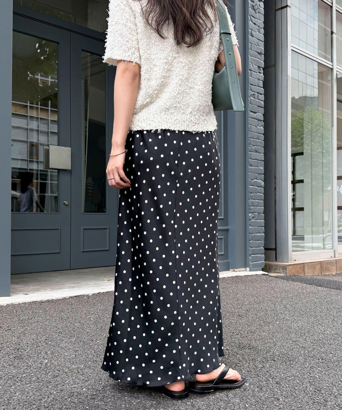水洗緞點點裙