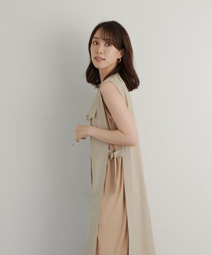 《顯色力出眾◎》麻質×條紋襯衫連衣裙