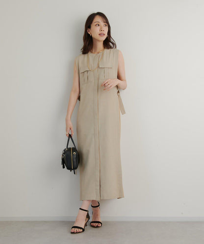 《顯色力出眾◎》麻質×條紋襯衫連衣裙