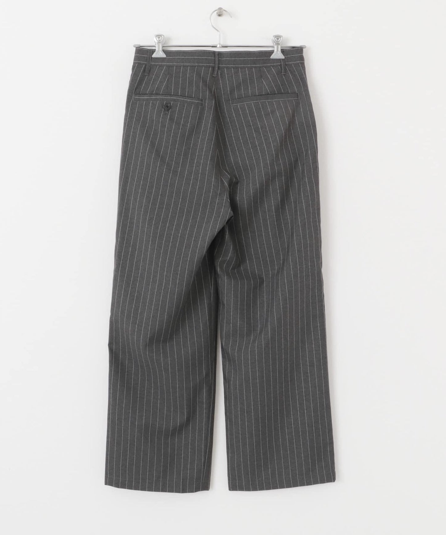 可搭配套裝 易打理/速幹 仿亞麻細條紋寬鬆長褲