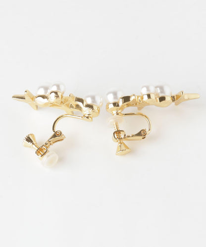 閃耀珍珠寶石耳環