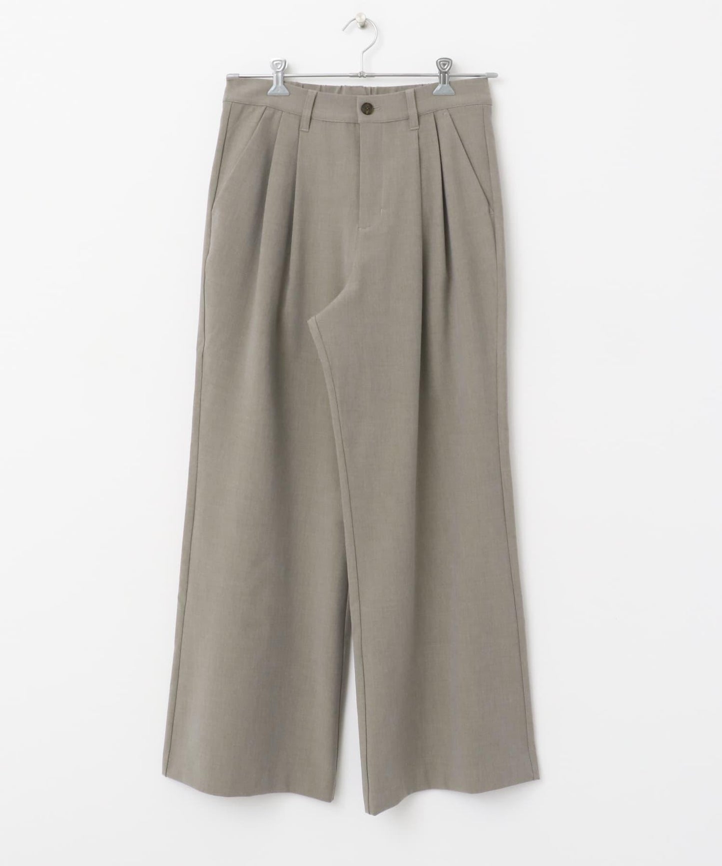 2褶寬鬆喇叭西裝褲