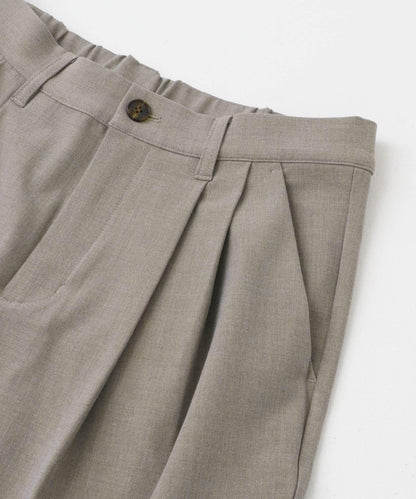 2褶寬鬆喇叭西裝褲