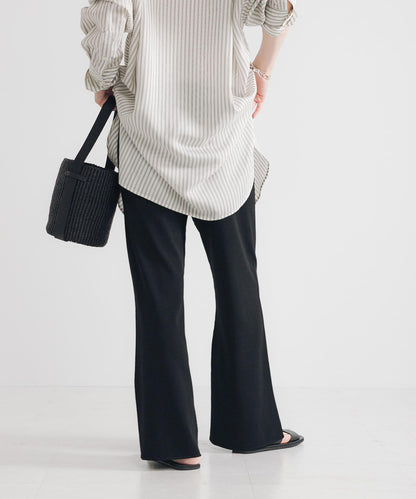 乾爽觸感高密度針織長褲