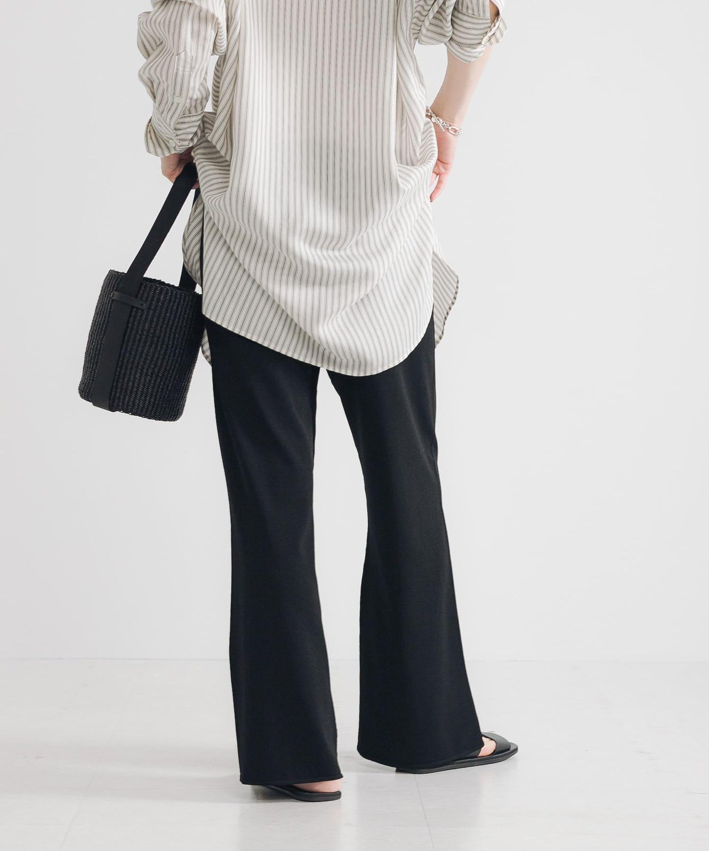 乾爽觸感高密度針織長褲