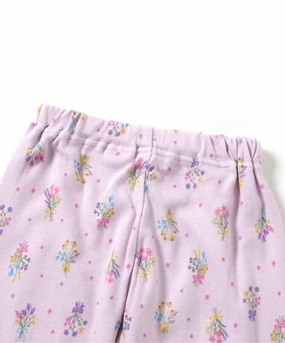 花束圖案前開式睡衣