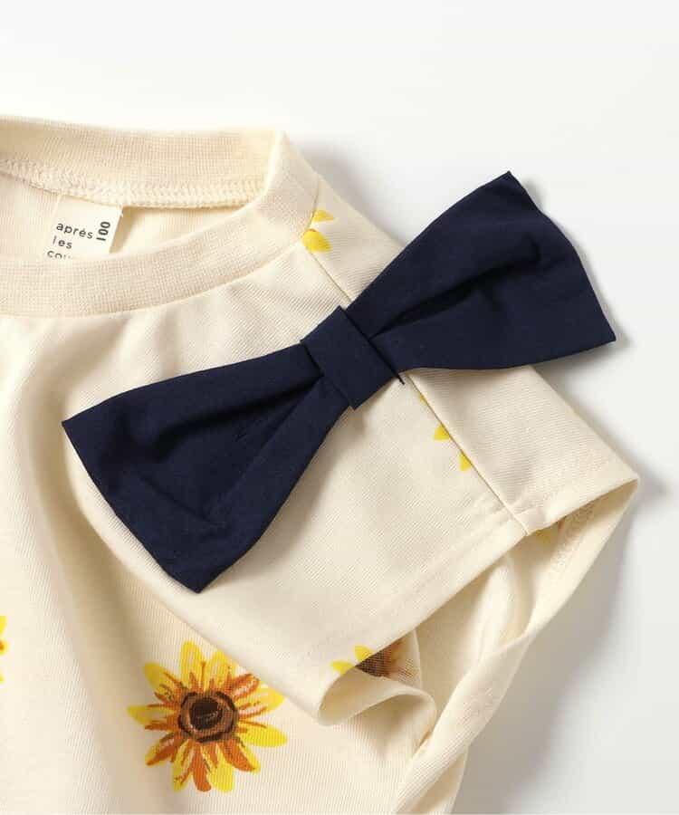 肩膀蝴蝶結荷葉邊T恤_接觸冷感