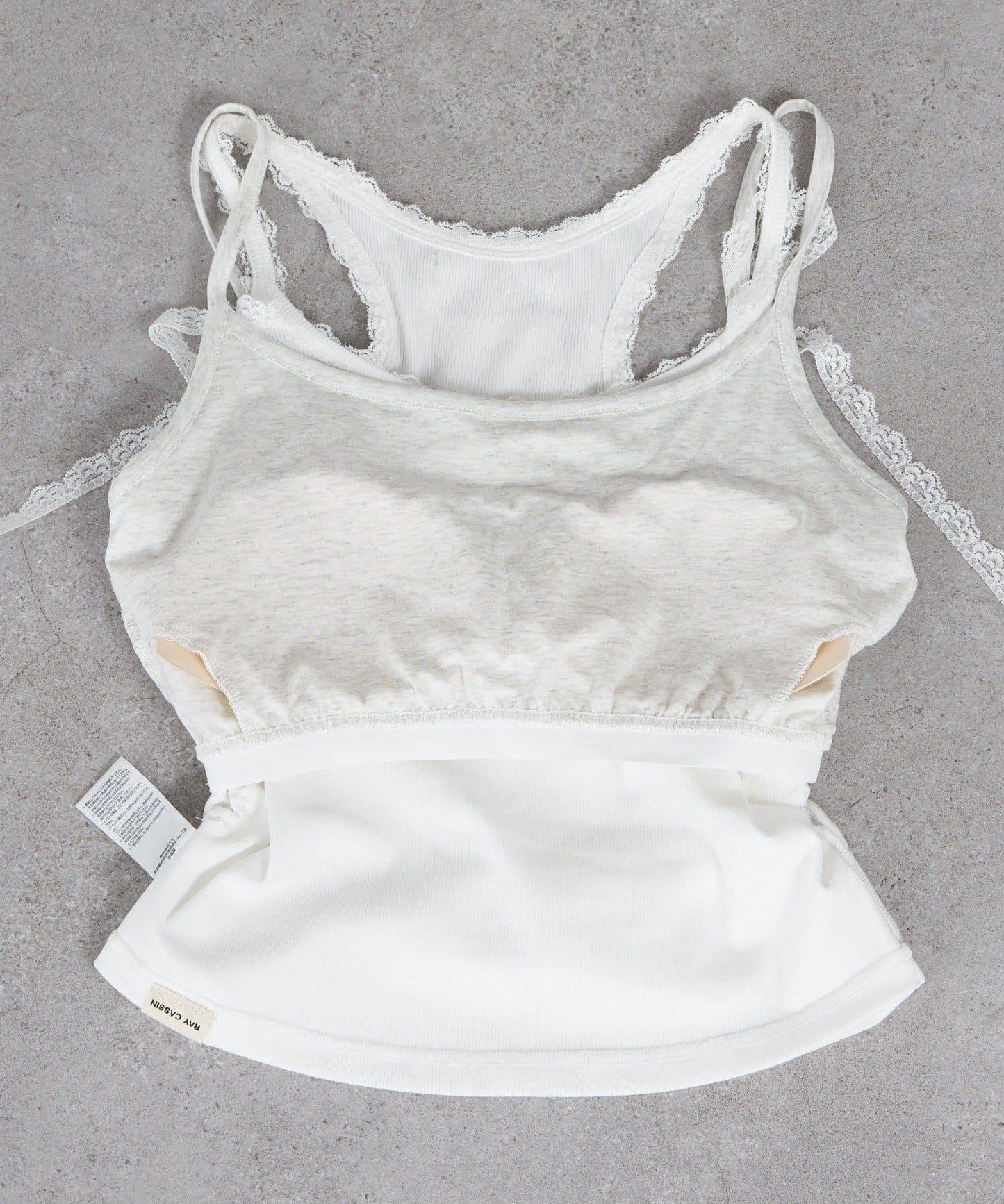 豹紋胸墊 蕾絲Logo疊穿 吊帶背心