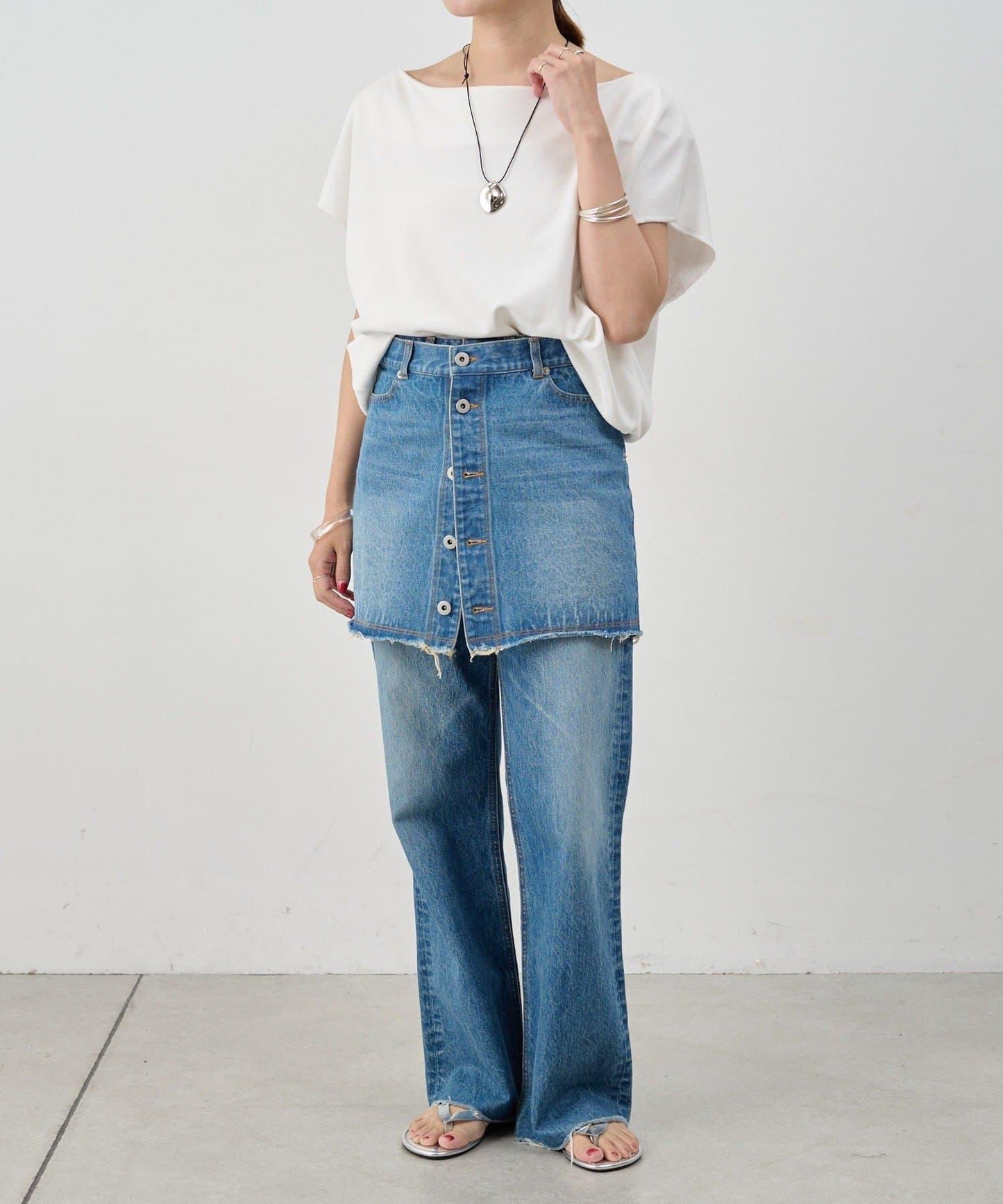 SHENERY 露肩法式短袖衛衣