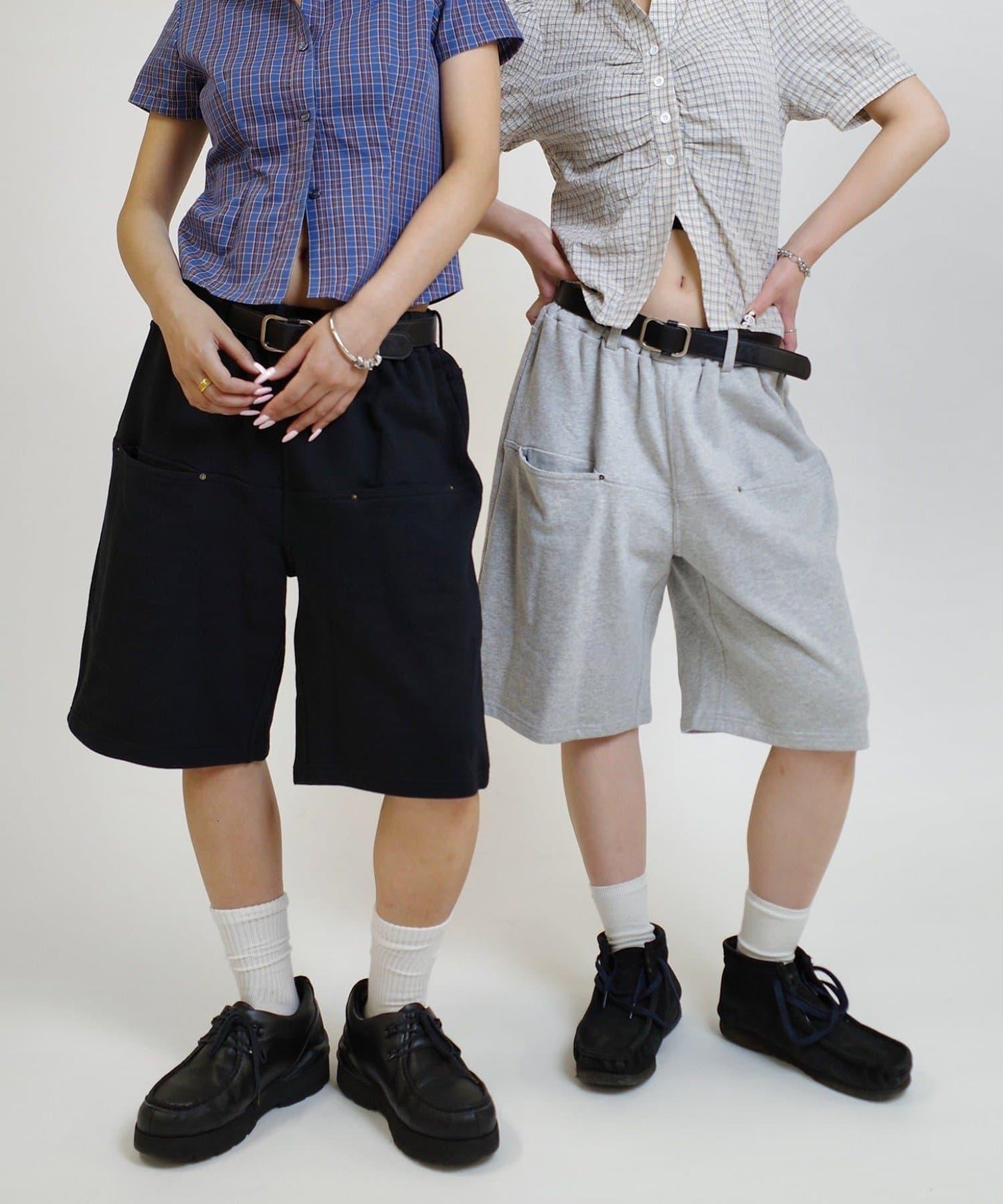 斜插袋 運動棉質 休閒短褲