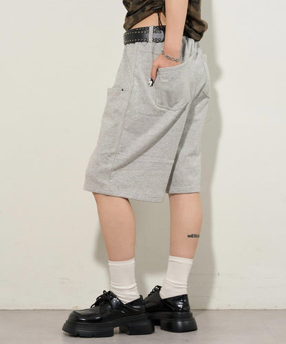 斜插袋 運動棉質 休閒短褲