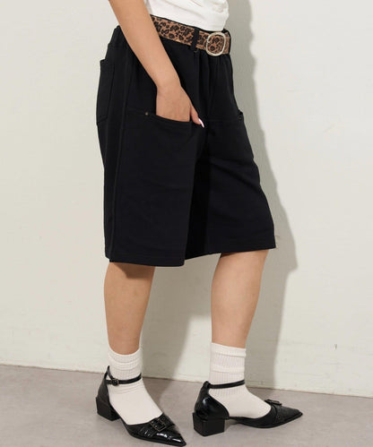 斜插袋 運動棉質 休閒短褲