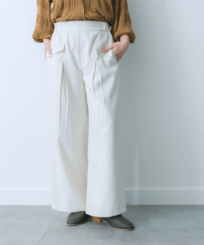 翻蓋口袋寬鬆長褲