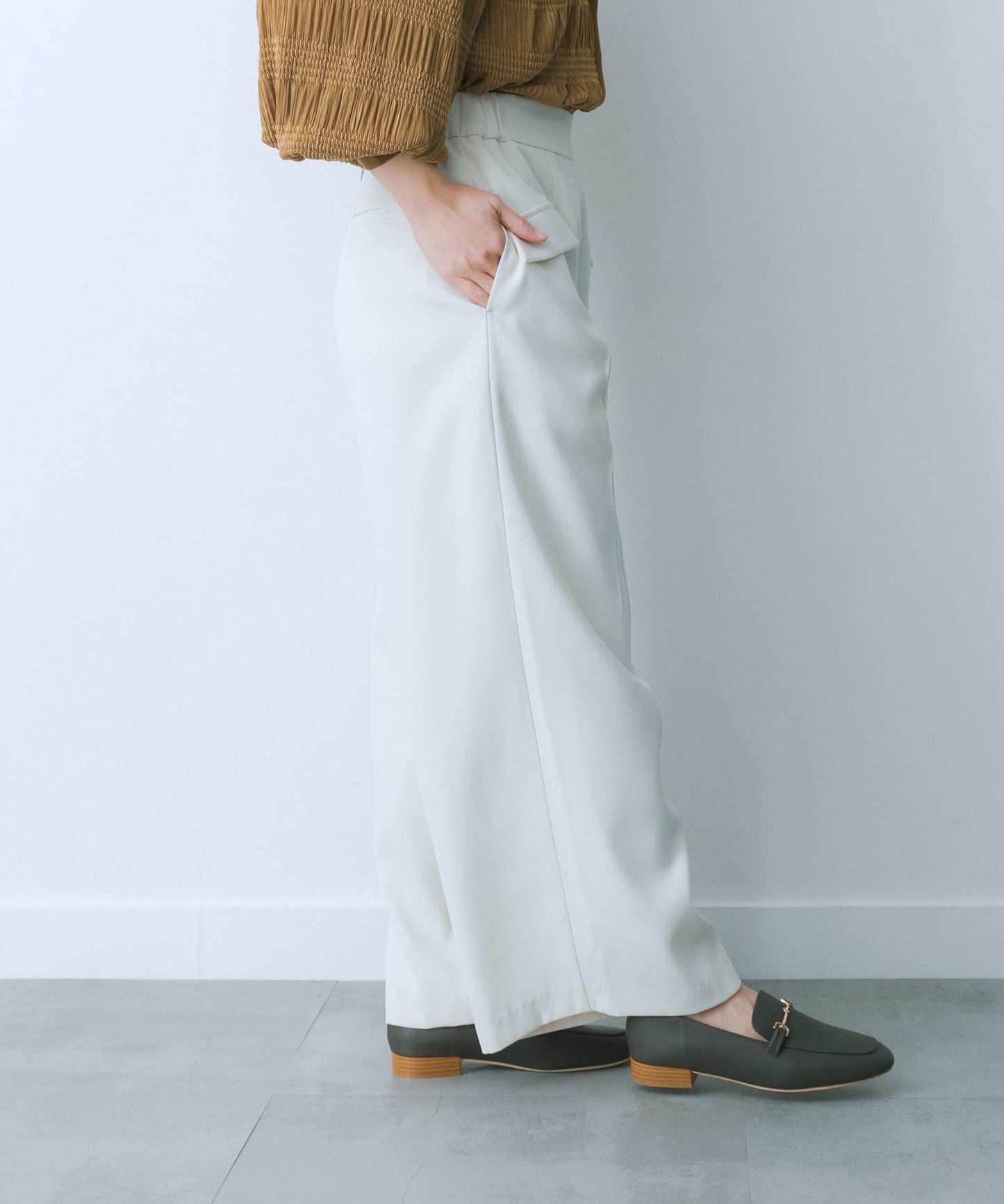 翻蓋口袋寬鬆長褲